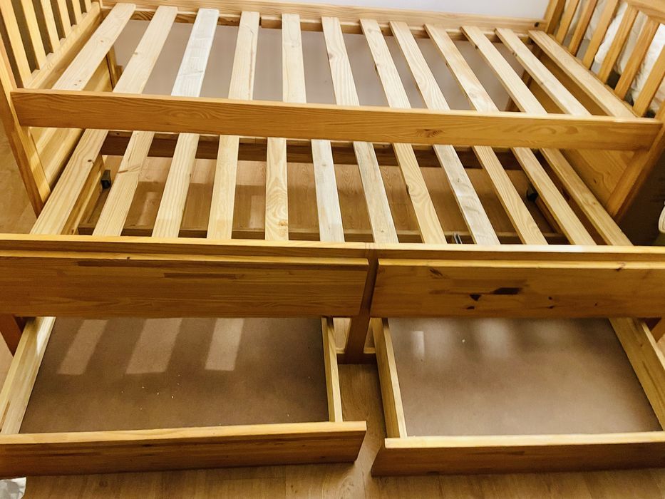 Cama dupla madeira maciça