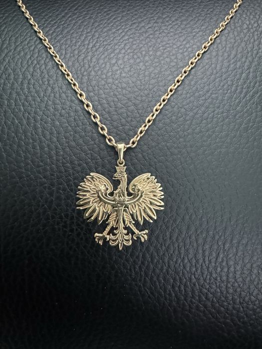 Piękny złoty orzeł wisiorek zawieszka