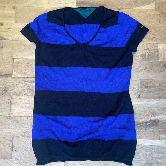 Tommy Hilfiger Damski Modny Sweterek Tunika 76% Wełna Owcza Rozm L