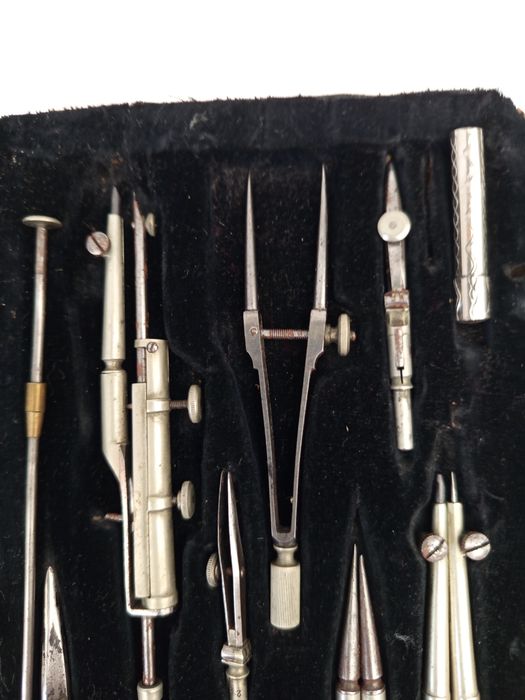 Zestaw kreślarski vintage