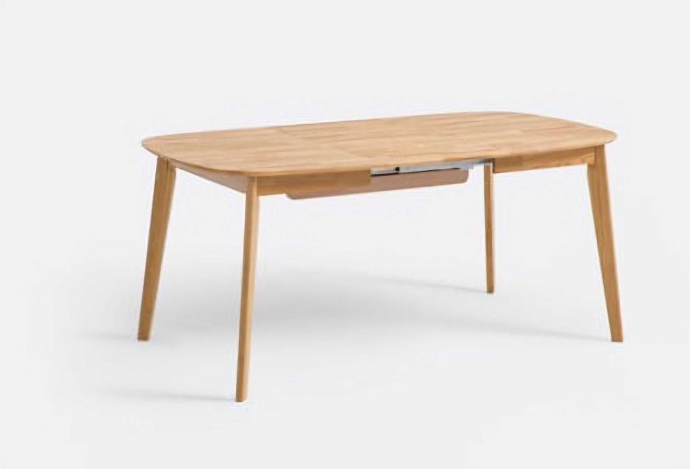 Mesa de jantar extensível em madeira de carvalho
