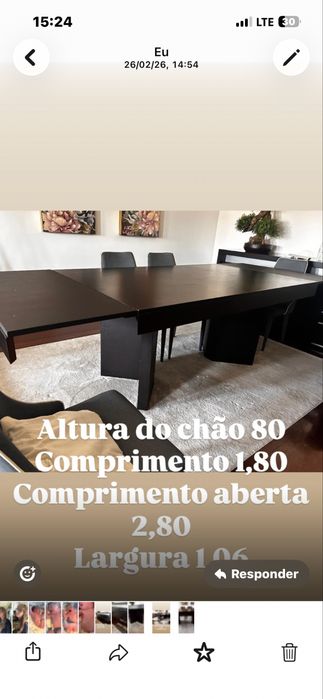 Mesa de sala mais cadeiras