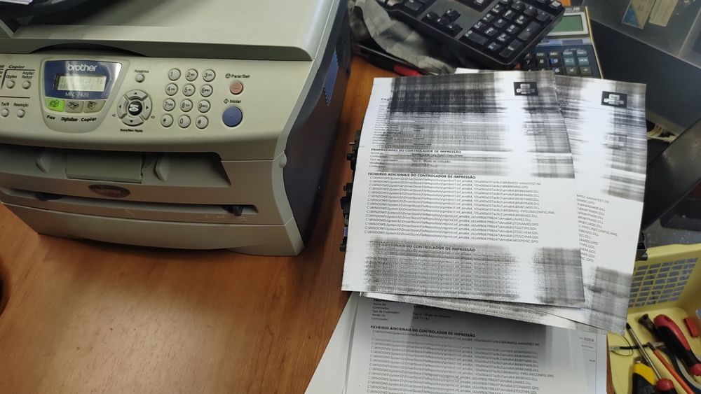 Lote de 3 Multifuncoes laser Brother MFC-7420 p/ peças