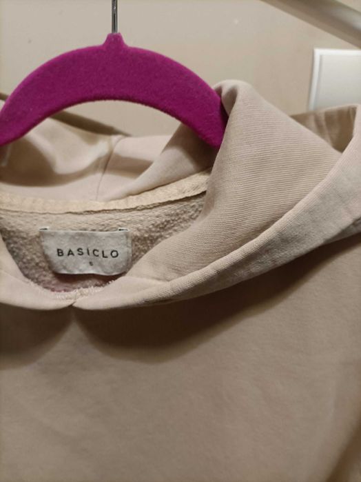Basic bluza beżowa mowa S
