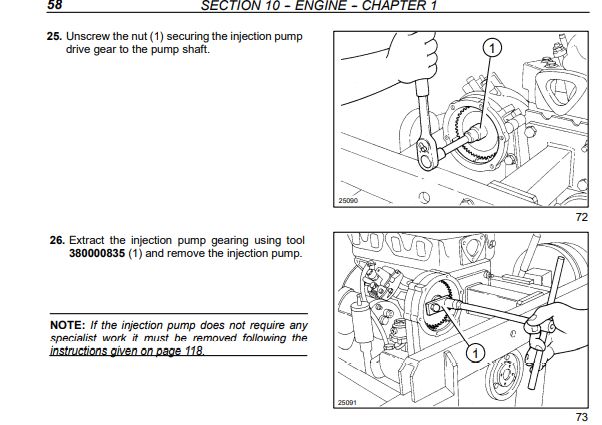 Case JX60 -- JX70 -- JX80 -- JX90 -- JX95 instrukcja NAPRAW