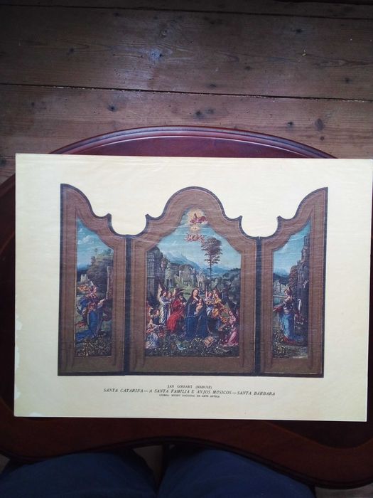 Reprodução de Triptico de Jan Gossart (Mabuse), Mus. Nac. Arte Antiga.