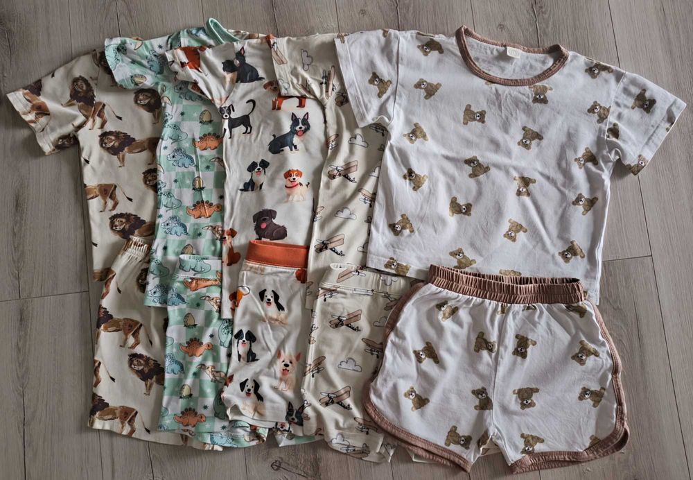 Piżamki zestaw 5 kompletów 98