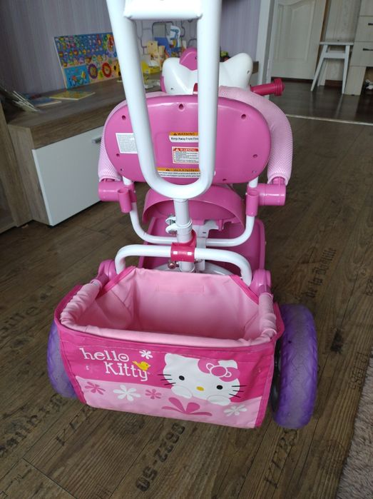 Дитячий велосипед Hello Kitty з батьківською ручкою