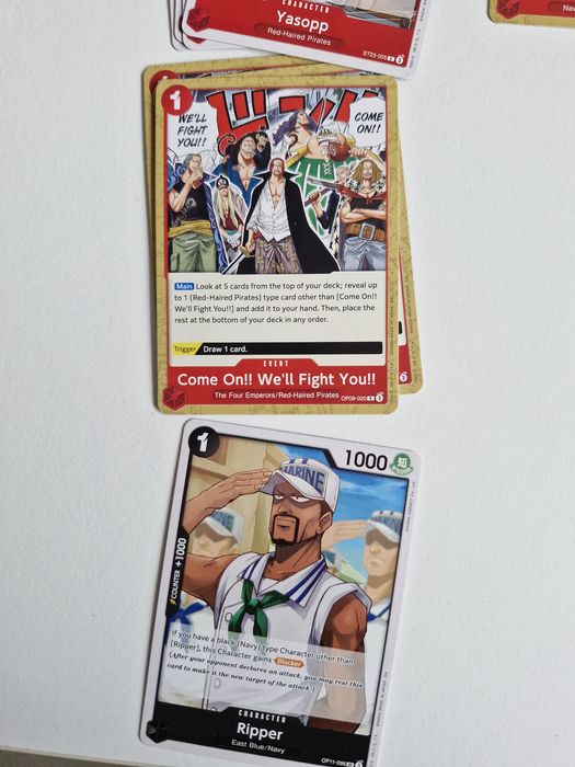 TCG one piece cartas starter deck shanks