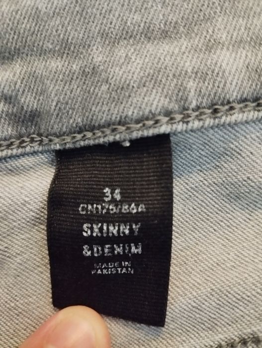 Skinny jeans szare HM