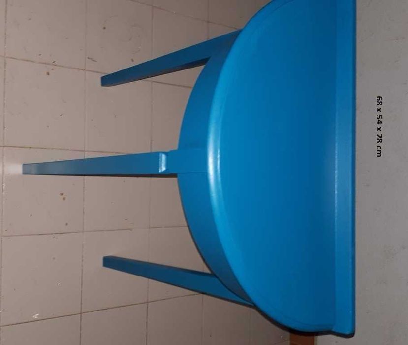 Mesa meia lua restaurada