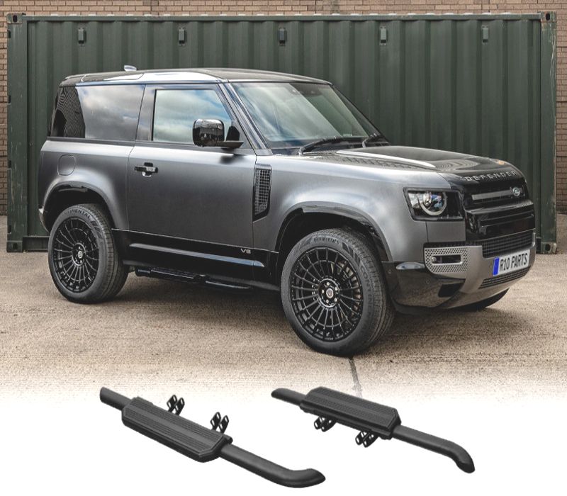 ESTRIBOS LATERAIS LAND ROVER DEFENDER 90 20- PRETO
