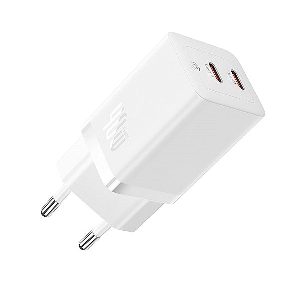 Ładowarka sieciowa Baseus GaN5 Pro 40W 2xUSB-C - biała