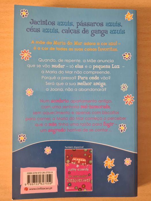 Livro juvenil "Azul Mar" de Cathy Cassidy