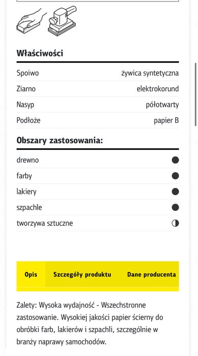 Arkusze ścierne PS33BK gr.400 Klingspor