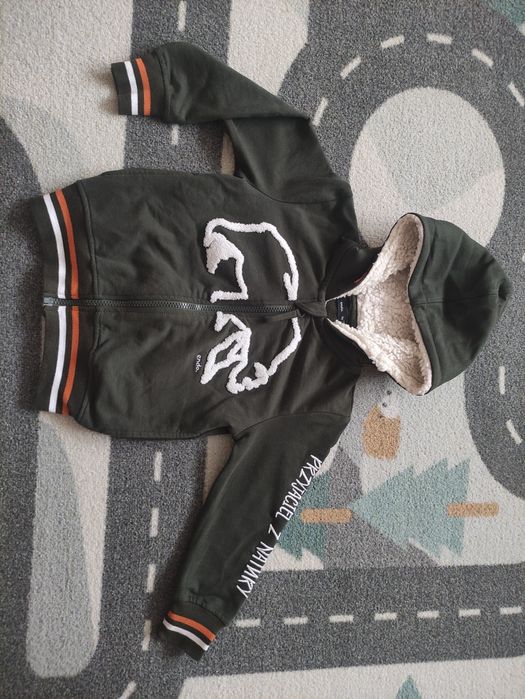 Endo rozpinana bluza z kapturem z niedźwiedziem 98