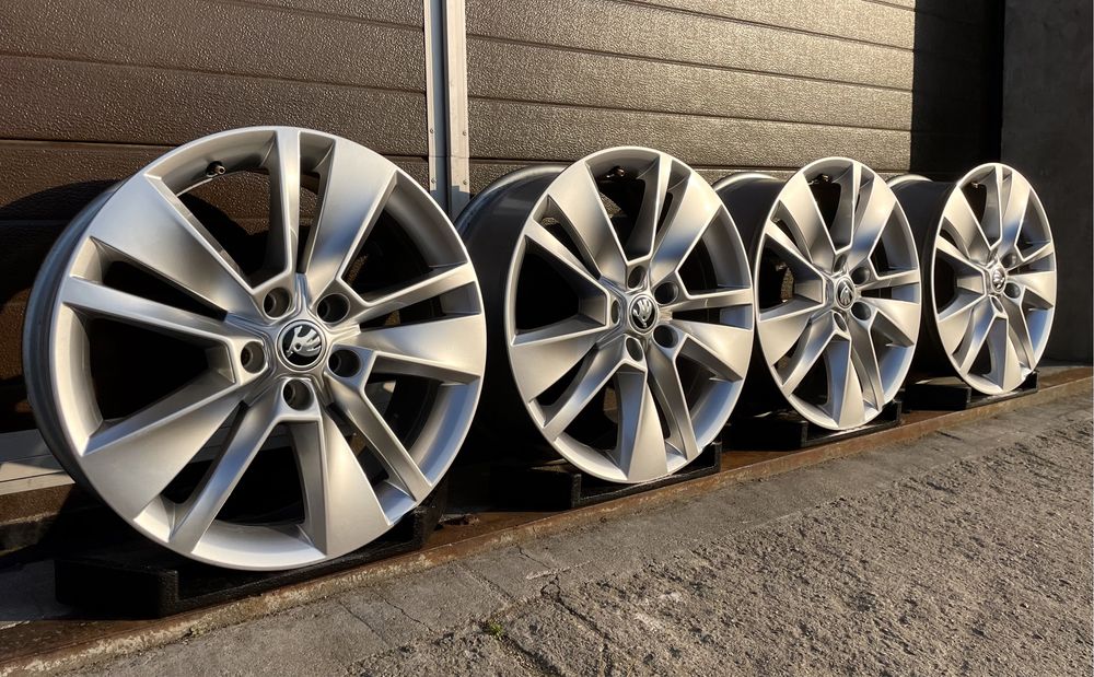 4x felgi aluminiowe 5x112 r18 et45 7J Alufelgi Oryginał Skoda 18”