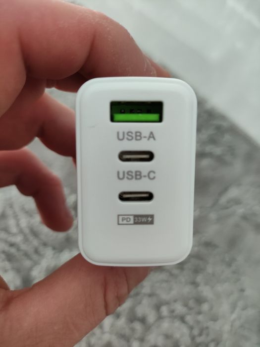 Ładowarka USB typ C 3 wejścia 65W