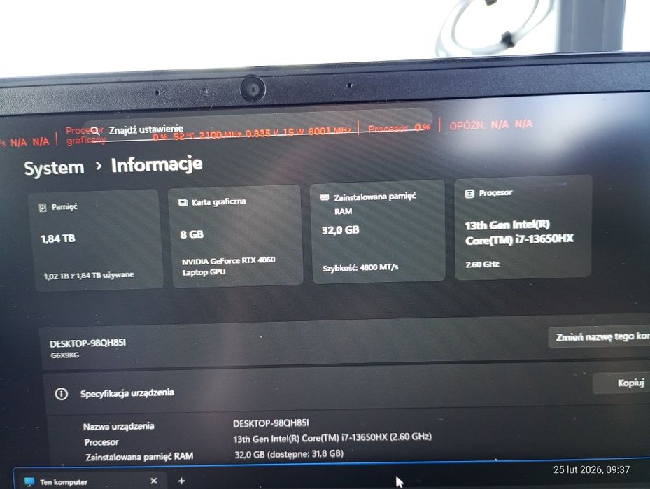 Laptop Gigabyte G6X9KG
