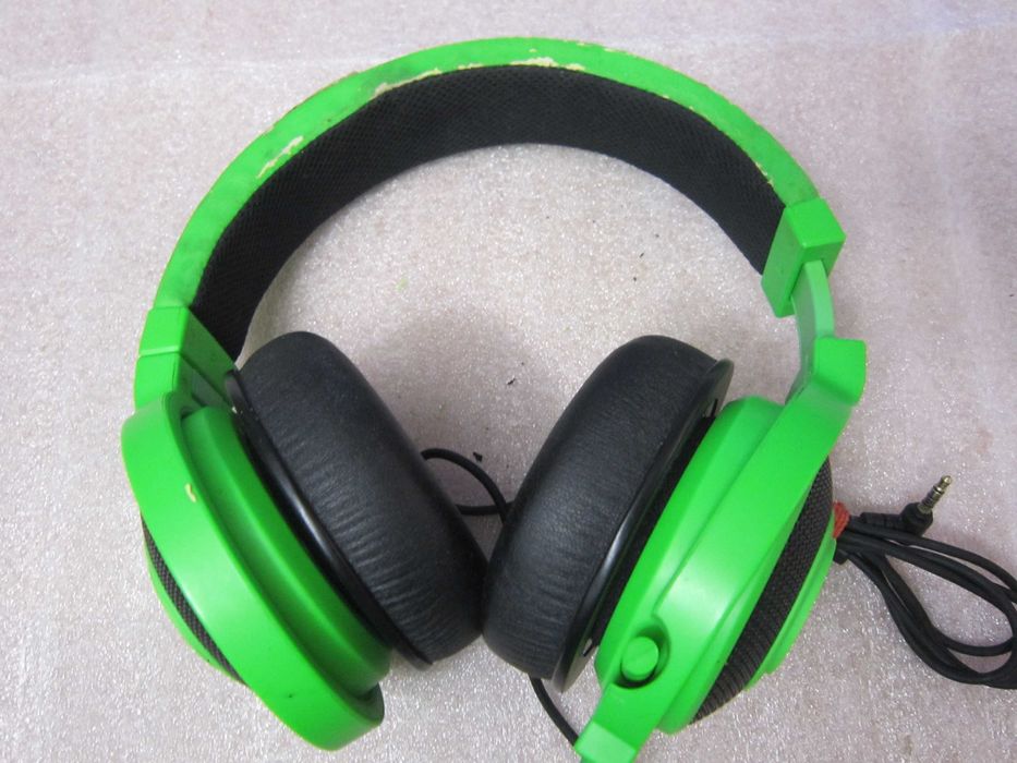Słuchawki nauszne przewodowe Razer Kraken Green sprawne 5