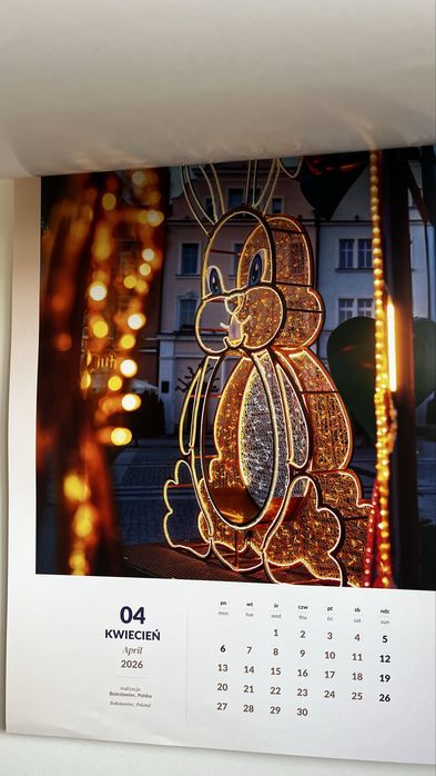 Multidekor nowy kalendarz świąteczny na rok 2026 z ilustracjami