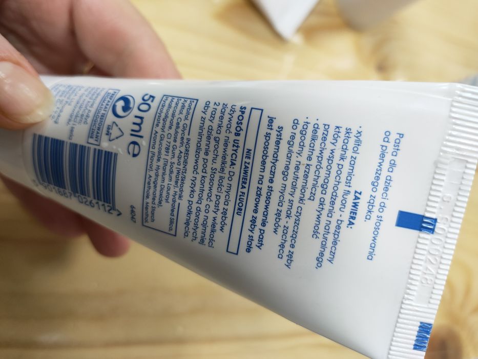 Pasta do zębów dla dzieci, bez fluoru, Ziajka, Eugeniusz