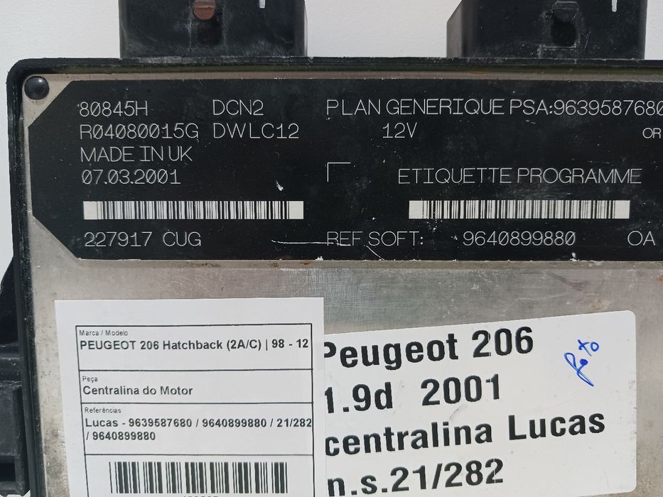 Centralina motor / ECU PEUGEOT 206 (2A/C)