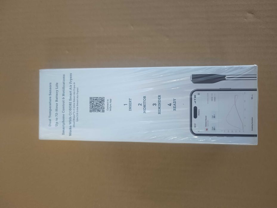 Bezprzewodowy termometr do mięsa Cosori, zasięg 50 m, termometr Bluetooth do mięsa