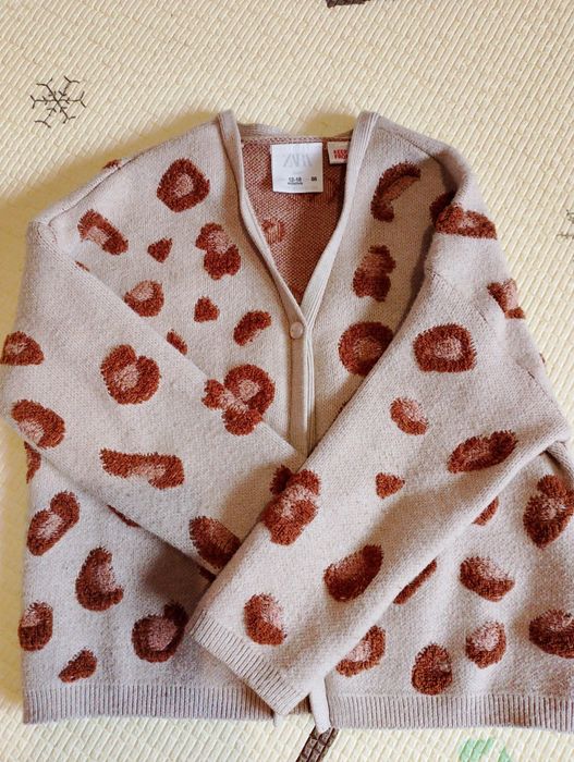 Sweterek dziewczęcy panterka Zara rozm.86