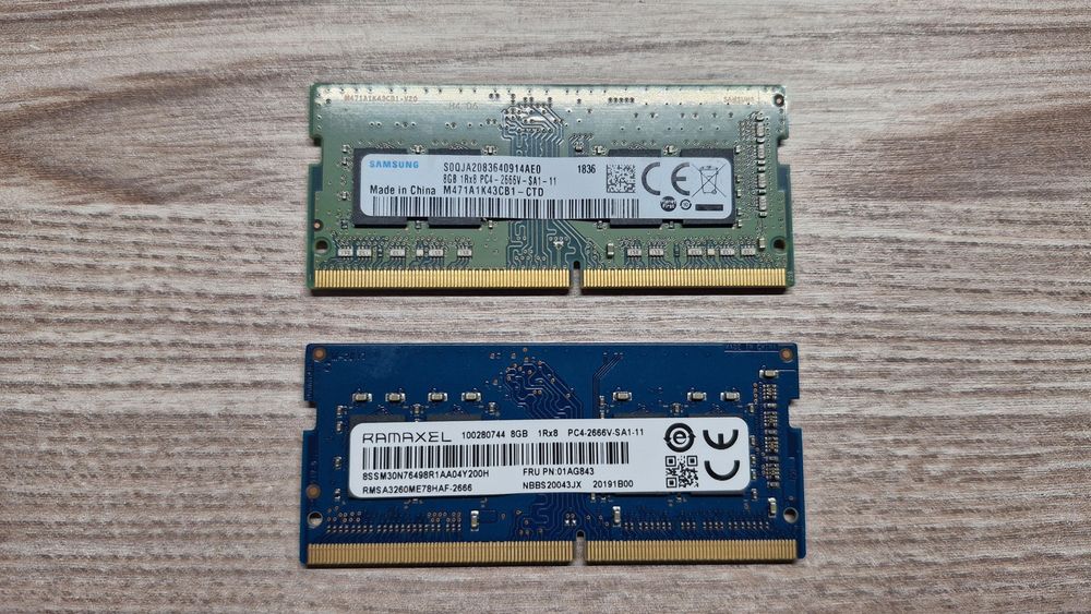 оперативна пам'ять DDR4 16gb - 2/8 Samsung  та Ramaxel