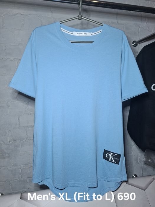 Calvin Klein Jalo Refined Cotton Logo Polo Embossed T-shirt Men's/L