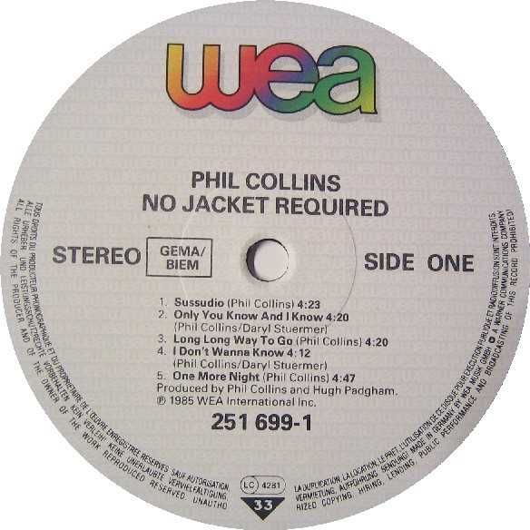 Phil Collins – No Jacket Required