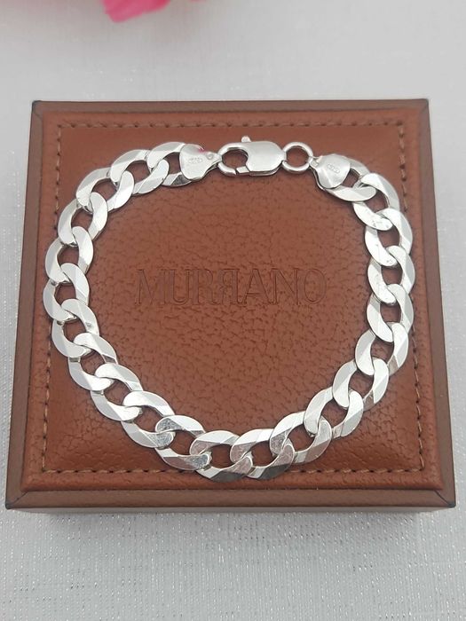 Srebrna bransoletka pancerka  22,22 G 925