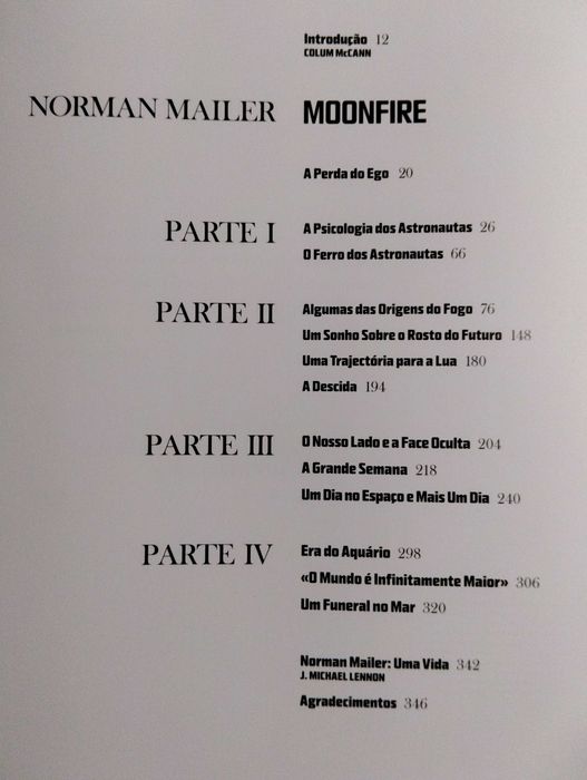 Livro MOONFIRE de Norman Mailer - A Épica Jornada da Apollo 11