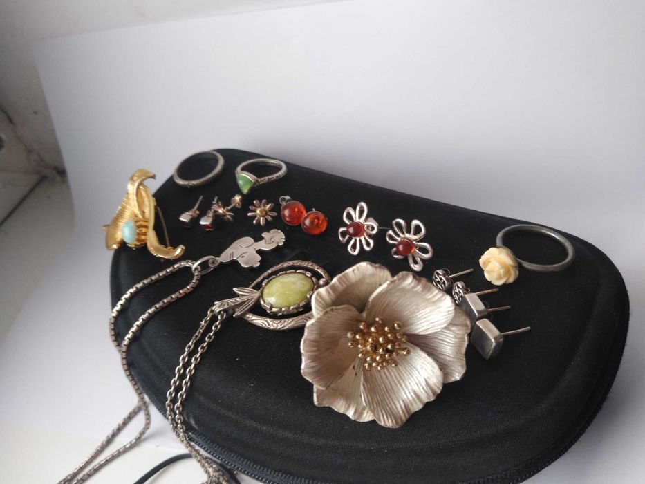 Срібні ретро сережки