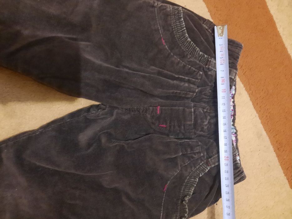 Штани вільвети на флісі на дівчинку розмір 128