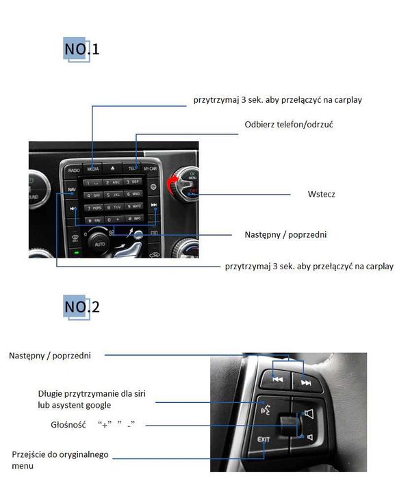 android auto carplay bpx VOLVO XC90  XC40  XC60  S90 S60  V90  V60