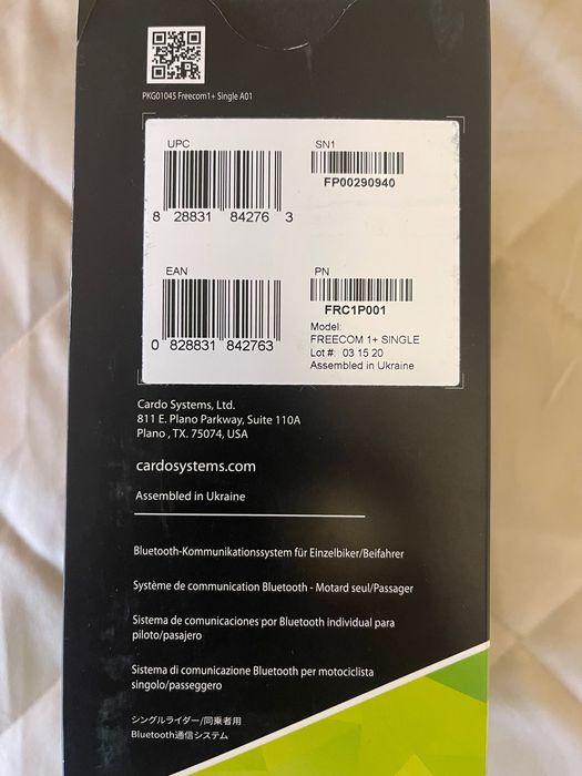 Intercomunicador Mota Bluetooth - Cardo - Freecom 1+