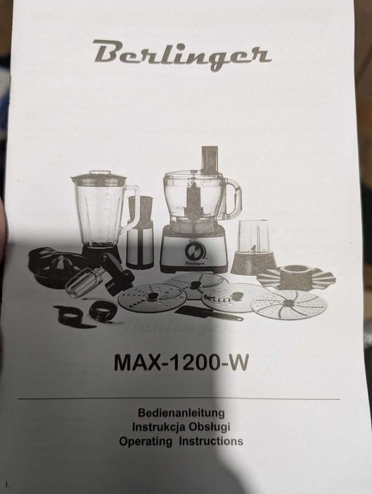 Wielofunkcyjny Robot Kuchenny Berlinger MAX-1200-W 14 w 1