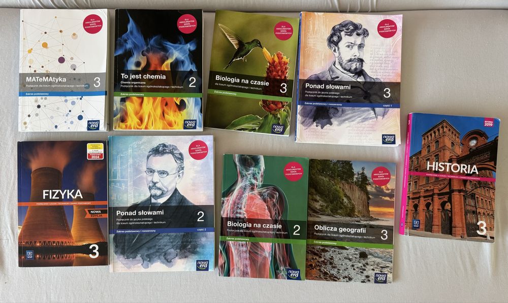 Sprzedam używane podręczniki szkolne do liceum/technikum