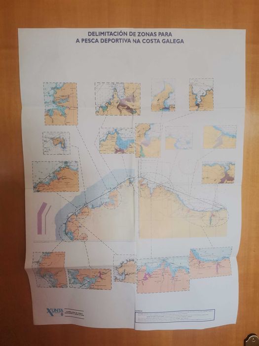 Mapa de pesca desportiva da costa galega