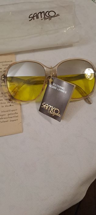 Unikat PRL! Okulary SAMCO by Mazzucchelli Pewex NOWE z metką Lustrzanka (NOS)