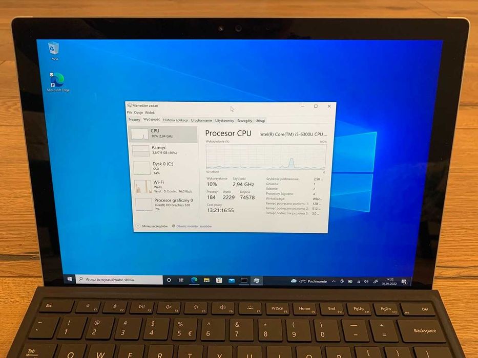 Microsoft Surface Pro 4 i5 8GB RAM 256GB SSD z klawiaturą