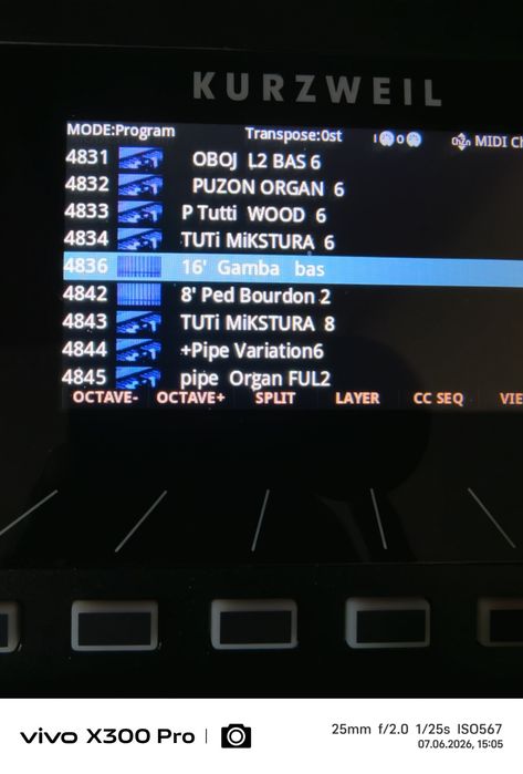 Kurzweil sample PC4 i nowe wersje K2XXX