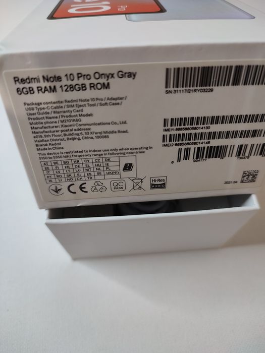 Xiaomi redmi note 10 Pro, 6/128Gb