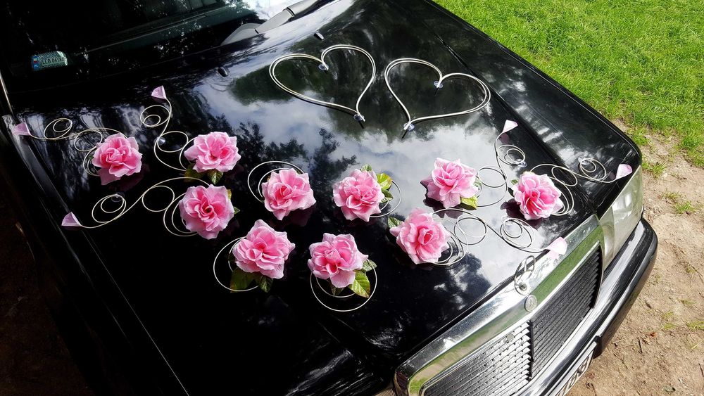 Dekoracja samochodu ozdoby na auto do ślubu SERCA