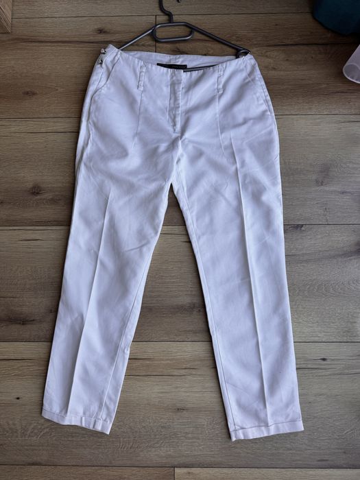 Bialy spodnie zara basic