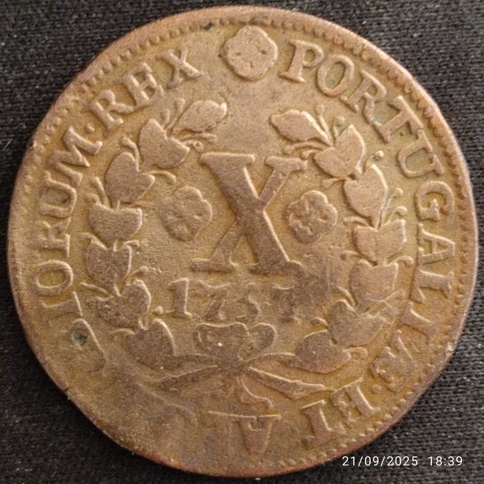 6 Moedas de 5 e 10 Reis 1754 a 1901