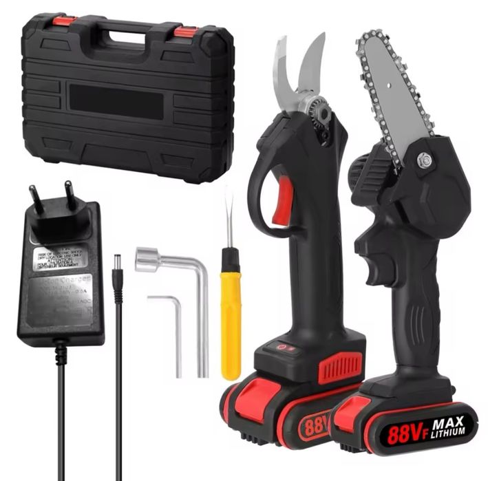 Kit Mini motoserra e tesoura poda NOVOS