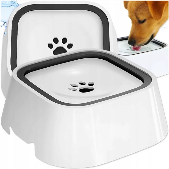 Miska na wodę niechlapiąc dla psa lub kota spowalniająca picie wody